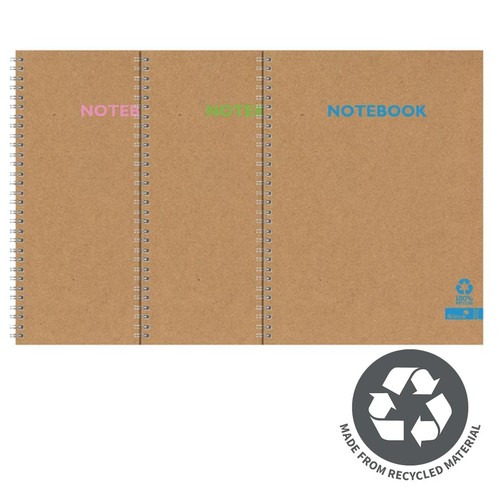 Silvine A4 Recycled Notebook Kraft Cover