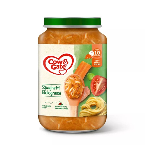 Cow & Gate Spaghetti Bolognese Baby Food Meal Jar 10+ Months