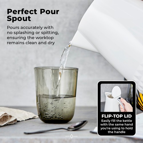 Tower Solitaire 1.5L 3KW Kettle White