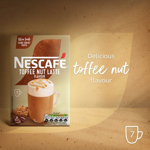 Nescafe Toffee Nut Latte Instant Coffee Sachets