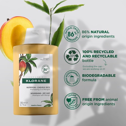 Klorane Nourishing Shampoo with Mango for Dry Hair