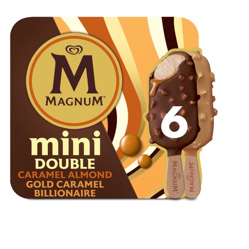 Magnum Mini Caramel Almond & Gold Caramel Billionaire Ice Cream Sticks