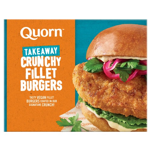 Quorn Vegan Takeaway 2 Crunchy Fillet Burgers