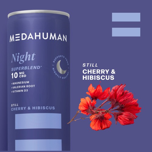 Medahuman Night CBD Drink Cherry & Hibiscus