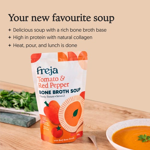 Freja Tomato & Red Pepper Bone Broth Soup