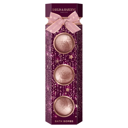 Baylis & Harding Wild Cherry & Vanilla Bath Bomb Trio