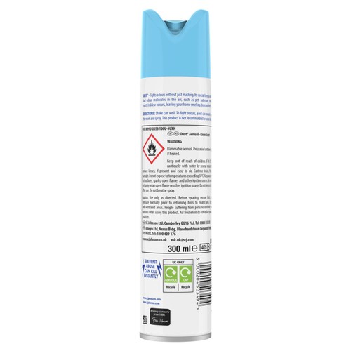 Oust Odour Eliminator Aerosol Clean Scent Air Freshener