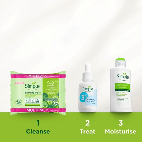 Simple Kind to Skin Biodegradable Face Wipes