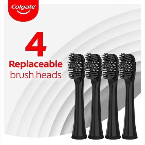 Colgate 360 Sonic Battery Toothbrush Heads Refills Charcoal Soft