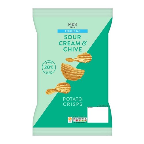 M&S Reduced Fat Sour Cream & Chive Crisps