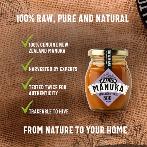 Hilltop Honey Manuka MGO500+ Honey