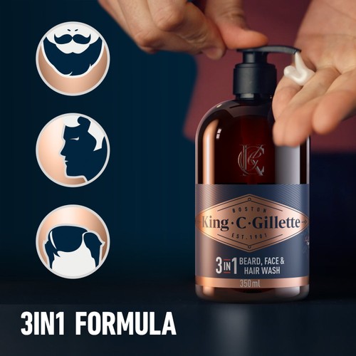 King C Gillette Beard & Face Wash 