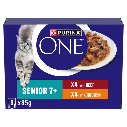 Purina One Senior 7+ Mini Fillets Chicken & Beef Wet Cat Food