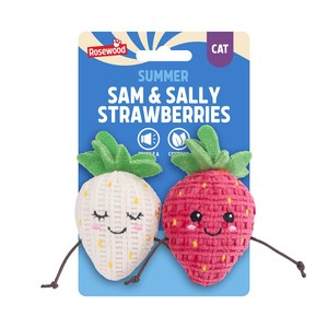 Rosewood Sam & Sally Strawberry Cat Toys