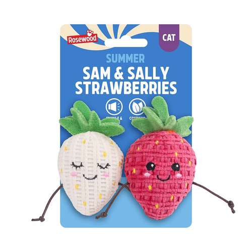Rosewood Sam & Sally Strawberry Cat Toys
