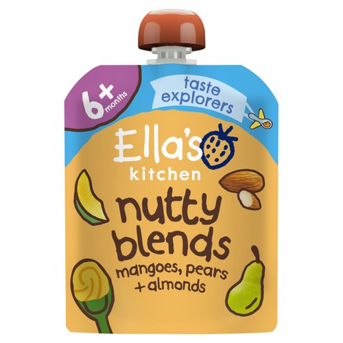 Ella's Kitchen Nutty Blends Mangoes, Pears & Almonds Baby Food Pouch 6m+