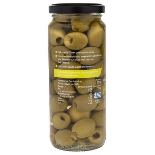 Hellenic Sun Pitted Jumbo Green Olives