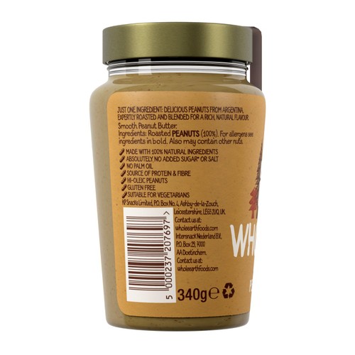 Whole Earth 100% Smooth Peanut Butter