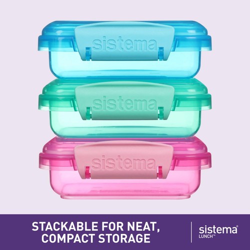 Sistema Lunch Containers 200ml 3 Pack Leakproof Storage