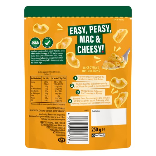 Dolmio Feasts Extra Cheesy Mac and Cheese Microwave Pasta Meal