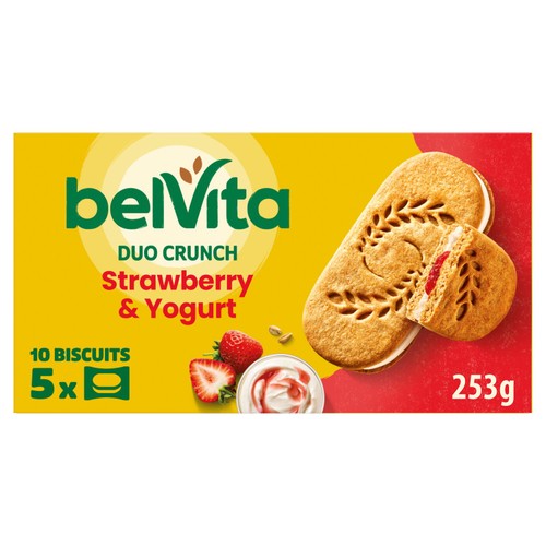 Belvita Strawberry Yogurt Duo Crunch Breakfast Biscuits