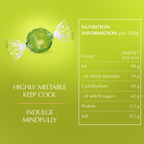 Lindt Lindor Pistachio Chocolate Truffles Box