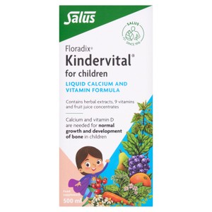 Floradix Kindervital Kid's Fruity Liquid calcium and Vitamin Formula 3yrs+