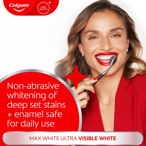 Colgate Max White Ultra Active Foam At Home Teeth Whitening Toothpastee