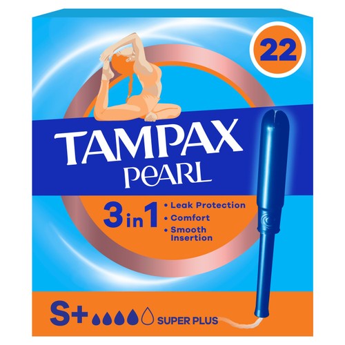 Tampax Pearl Tampons Super Plus 22 Count