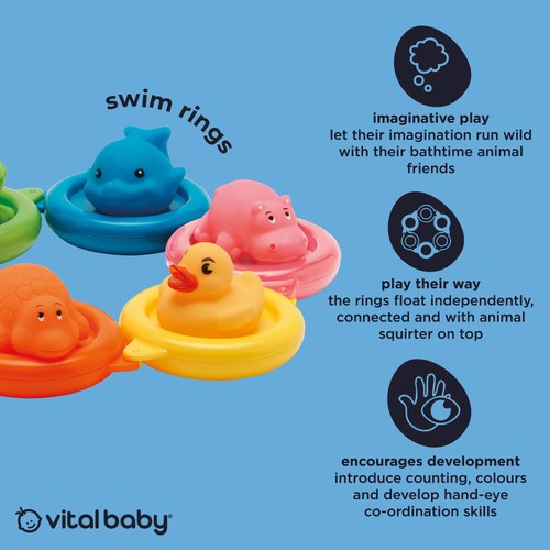 Vital Baby Swim Rings Bath Water Toy