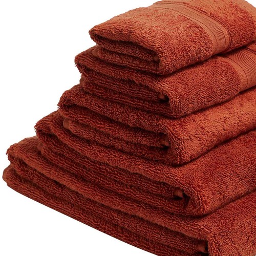 M&S Super Soft Pure Cotton Bath Sheet Towel, Rust