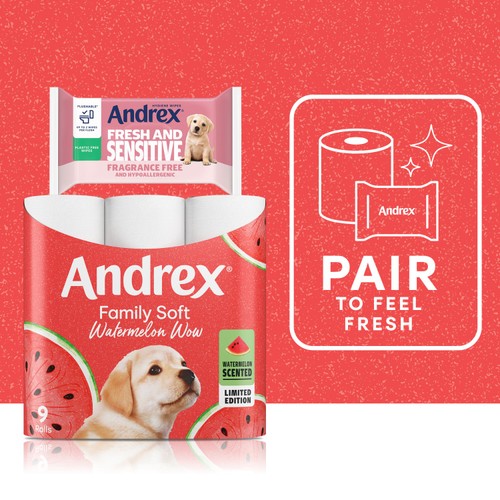 Andrex Family Soft Watermelon Toilet Roll