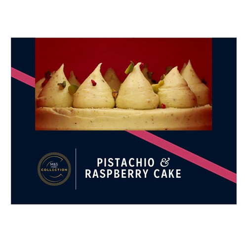 M&S Collection Pistachio & Raspberry Cake