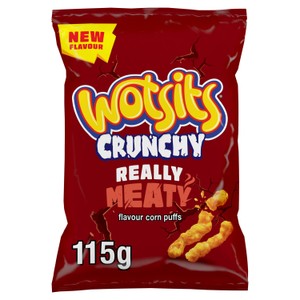 Wotsits Crunchy Really Meaty Flavour Corn Puffs 115g