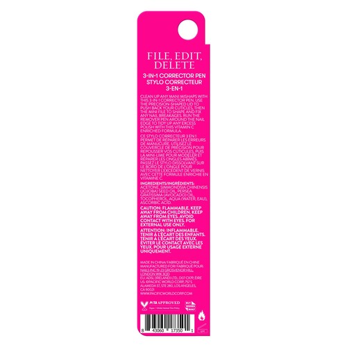 Nails.INC File, Edit, Delete 3-in-1 Nail Corrector Pen