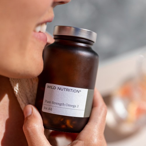 Wild Nutrition Food-Grown Pure Strength Omega 3 Capsules