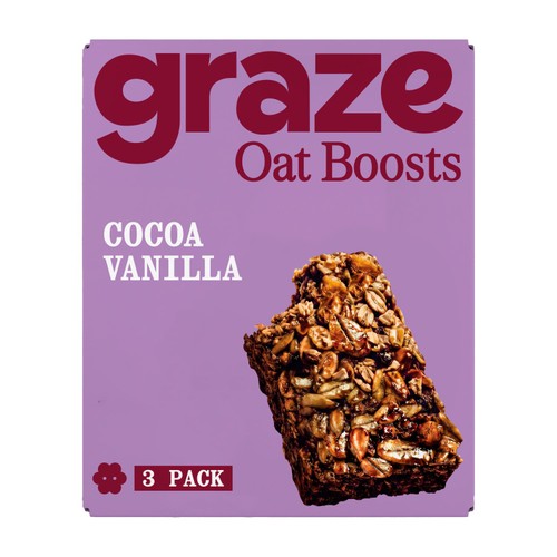 Graze Cocoa Vanilla Oat Boosts Flapjack Snack