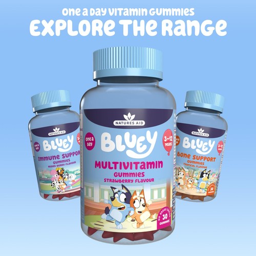 Natures Aid Bluey Multivitamin Support Gummies