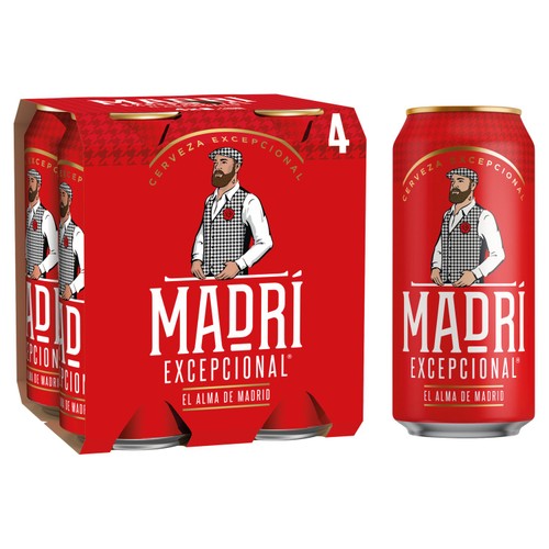 Madri Excepcional Premium Lager Beer Can
