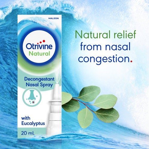 Otrivine Natural Decongestant Nasal Spray 20ml, with Eucalyptus