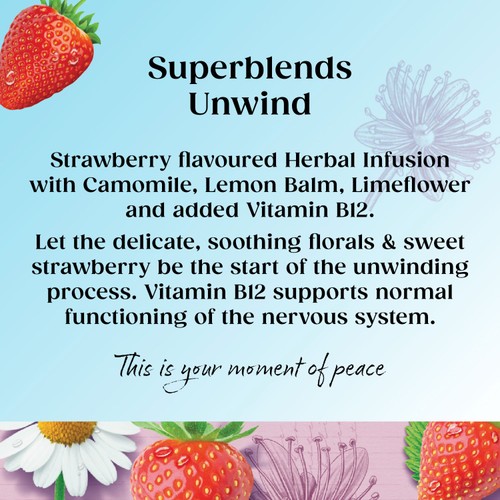 Twinings Superblends Unwind Tea with Strawberry, Camomile & Limeflower