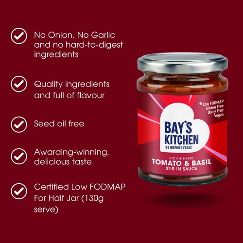 Bay's Kitchen Tomato & Basil Stir-in Low Fodmap Sauce