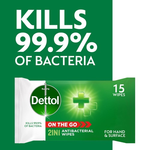 Dettol Antibacterial Wipes 2-in-1 Hands and Surfaces