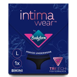 Bodyform Intimawear Cotton Hipster Underwear Black Size S
