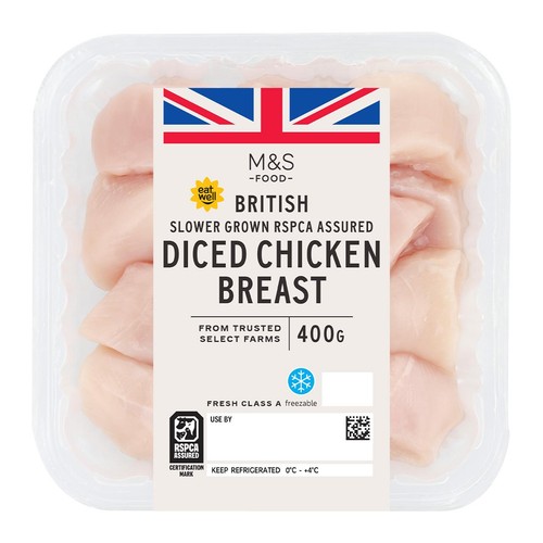 M&S British Diced Chicken Breast