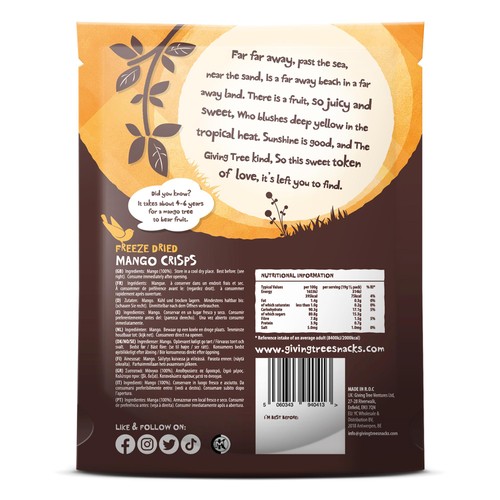 Giving Tree Freeze Dried Mango Crisps
