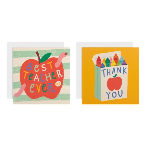 M&S Apple Thank You Teacher Card Pack