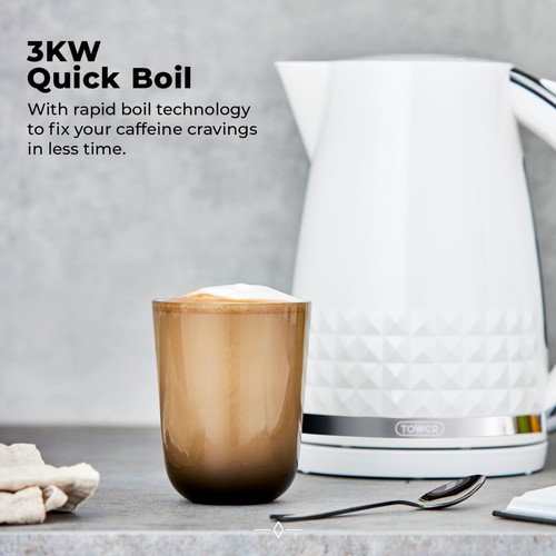 Tower Solitaire 1.5L 3KW Kettle White