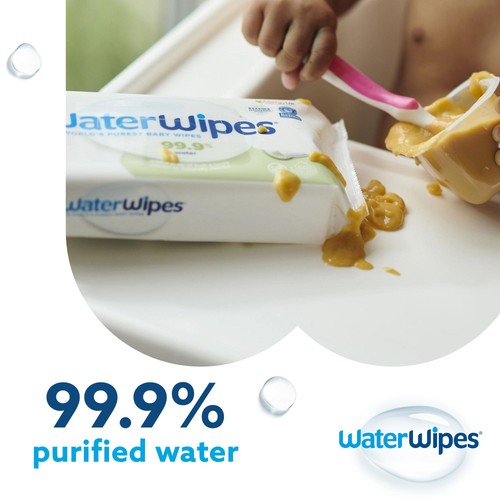 WaterWipes Baby Wipes Sensitive Weaning Plastic Free Wipes 720 Wipes 