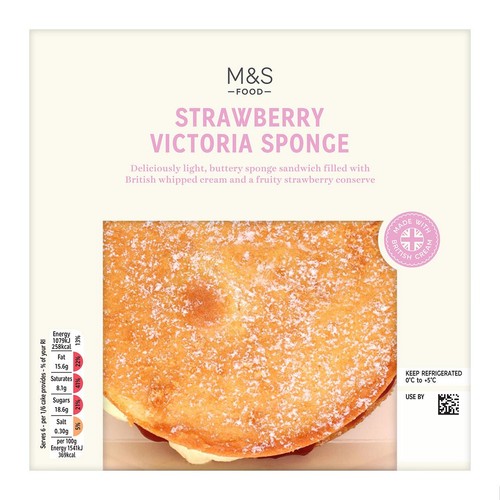 M&S Strawberry Victoria Sponge Sandwich
